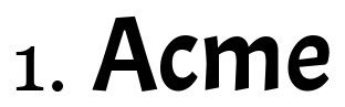 Font 1 Acme